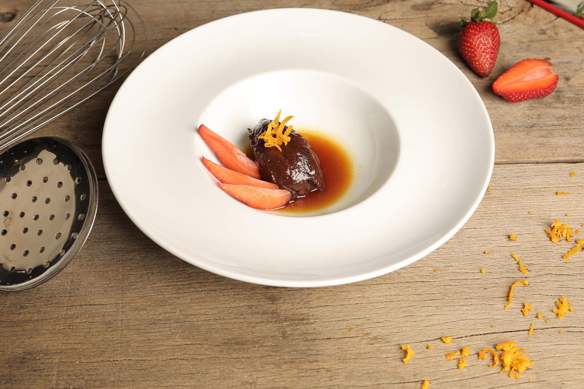 artisan dessert with caramel glaze